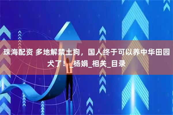 珠海配资 多地解禁土狗，国人终于可以养中华田园犬了！_杨娟_相关_目录