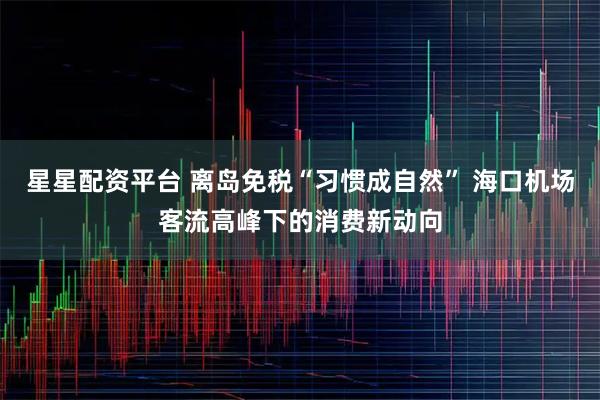 星星配资平台 离岛免税“习惯成自然” 海口机场客流高峰下的消费新动向