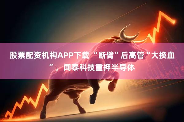 股票配资机构APP下载 “断臂”后高管“大换血”，闻泰科技重押半导体