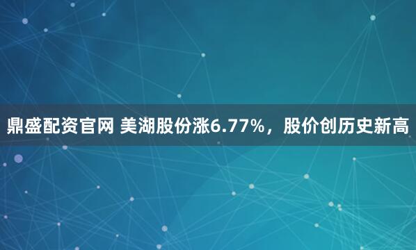 鼎盛配资官网 美湖股份涨6.77%，股价创历史新高