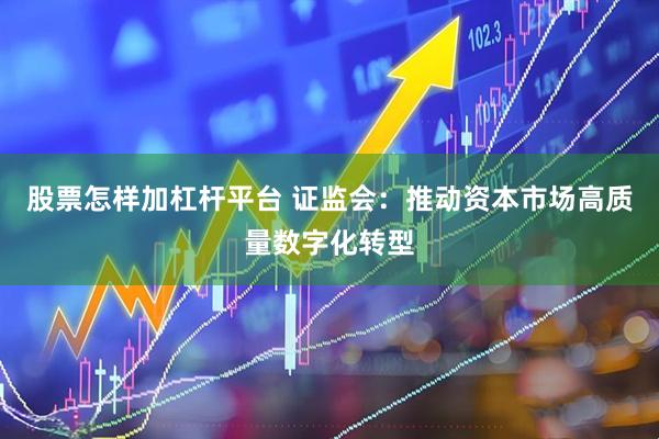 股票怎样加杠杆平台 证监会：推动资本市场高质量数字化转型
